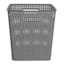 Square Crossover Weave Storage Basket, Neutral Grey