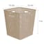 Square Crossover Weave Storage Basket, Dark Beige