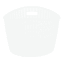 Bright White Oval Crossover Weave Rattan Pattern Storage Basket, 28l