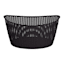 Black Onyx Oval Crossover Weave Rattan Pattern Storage Basket, 28l