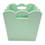 Scalloped Wood Storage Bin- Lt Green