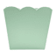 Scalloped Wood Storage Bin- Lt Green