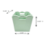 Scalloped Wood Storage Bin- Lt Green