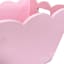 Scalloped Wood Storage Bin- Pink