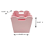 Scalloped Wood Storage Bin- Pink