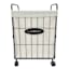 Wire hamper with wheels