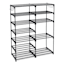7-Tier Black Shoe Rack
