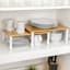 Expandable Bamboo Helper Shelf, White
