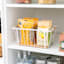 White Metal & Wood Storage Basket, Medium