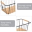 Black Metal & Wood Storage Basket, Medium