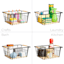 Black Metal & Wood Storage Basket, Medium