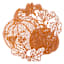Rust Orange Pumpkin Placemat, 15.5"