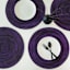 Purple & Black Placemat, 15"