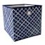 Navy Crossover Square Foldable Fabric Storage Bin