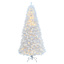 (B6) Pre-Lit LED White Iridescent Fir Christmas Tree, 7'