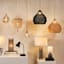 Grey Ceramic Mini Accent Lamp with Shade, 12"
