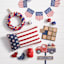 Honeybloom American Flag Oblong Throw Pillow, 14x24