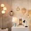 Honeybloom Clear Turned Glass Hardwire Pendant Light, 10"