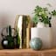 Found & Fable Green Glass Vase with Handles, 7"