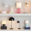 Oh Joy! Pink Ribbed Glass Small Lamp, 17"