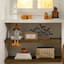 Honeybloom Grid Print Canvas Storage Basket, Medium