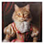12X12 Orange Victorian Cat Canvas Wall Art