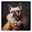Victorian Boston Terrier Canvas Wall Art, 12"