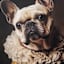 12X12 Victorian Boston Terrier Canvas Wall Art