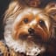 12X12 Victorian Yorkshire Terrier Canvas Wall Art