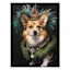 Victorian Corgi Canvas Wall Art, 12x16