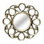 3-Piece Round Ornate Mirror Set, 10"