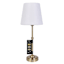 Brushed Gold Touch Dimmer Portable Rechargeable Buffet Small Table Lamp with Shade, 18"