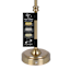 Brushed Gold Touch Dimmer Portable Rechargeable Buffet Small Table Lamp with Shade, 18"