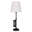 Black Touch Dimmer Rechargeable Buffet Small Table Lamp with Shade, 18"