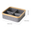 4-Compartment Bamboo Storage Bin