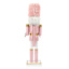 Pink & Gold Drummer Nutcracker, 15"