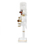 White & Gold Drummer Nutcracker, 15"