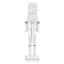 White & Gold Drummer Nutcracker, 15"