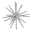 Crosby St. Silver Glittered Starburst Ornament, 4.6"