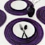 Purple & Black Placemat, 15"