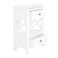 Jane X-Side Table with USB, White