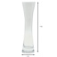 Clear Glass Hourglass Vase, 8"