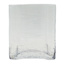 Thin Curved Clear Glass Vase, 8"