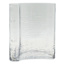 Thin Curved Clear Glass Vase, 8"