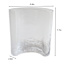 Thin Curved Clear Glass Vase, 8"