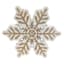 Pink Gold Glittered Snowflake Table Decor, 7"