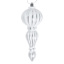 Silver & White Accented Drop Ornament, 6.7"