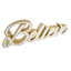 Gold Believe Cutout Table Sign, 4"