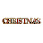 Classic Christmas Glitter Gold & Red Christmas Sign, 3"