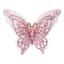 Pink Glittered Fabric Butterfly Clip, 5"
